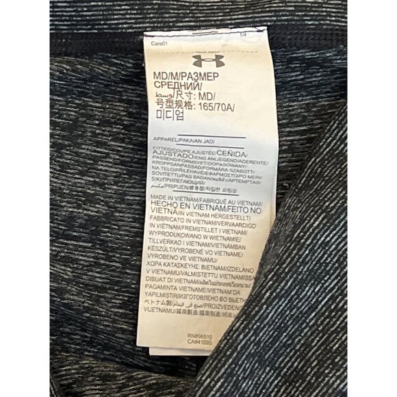 Under Armour Medium Gray Black Cropped Yoga Leggings - Picture 11 of 12